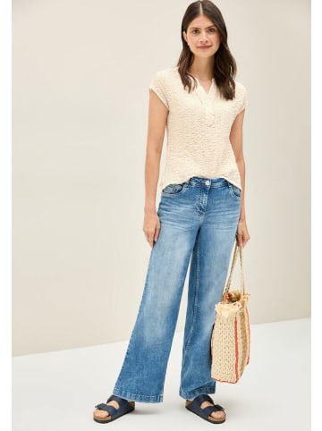 Cecil Halbarmbluse in light beige