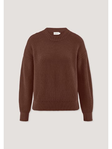 Hessnatur Strick Pullover in dunkles rost