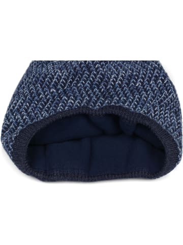 styleBREAKER Strick Beanie Mütze in Dunkelblau-Blau