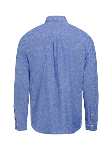 Gant Freizeithemd mit Leinenanteil in blau