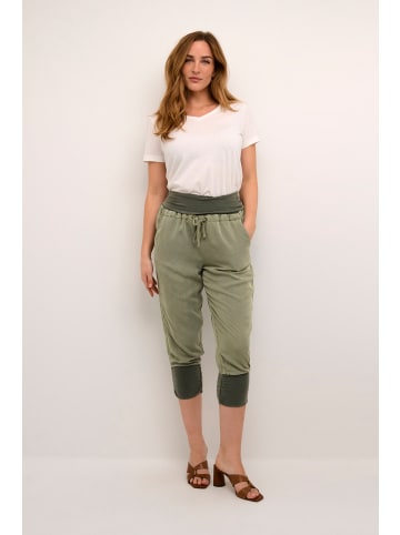 Cream Casual Hose CRLinee Loose fit in Oil Green