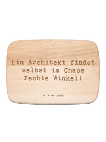 Mr. & Mrs. Panda Schneidbrett Spruch Architekt Chaos mit Spruch in Transparent