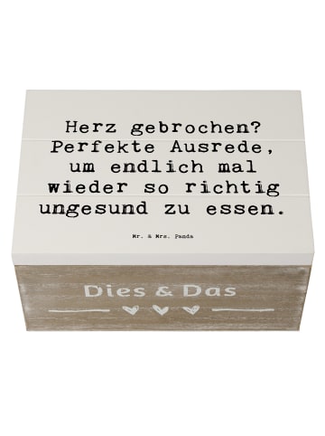 Mr. & Mrs. Panda Box Spruch Liebeskummer Tröster mit Spruch in Weiß