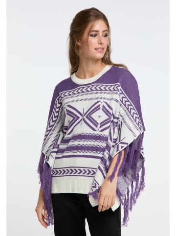 IZIA Damen Poncho in Lila