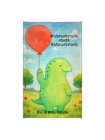 Mr. & Mrs. Panda Handtuch Schildkröte Luftballon Design mit Spruch in Weiß
