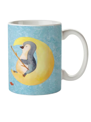 Mr. & Mrs. Panda Kindertasse Pinguin Mond ohne Spruch in Eisblau