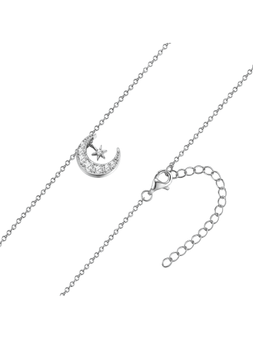 Rafaela Donata Kette Mond/Stern aus Sterling Silber mit Zirkonia in silber