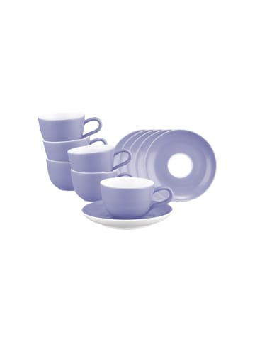 Seltmann Weiden 6er Set Espressotasse mit Untertasse Liberty Pure Colors in Grape Purple 90 ml