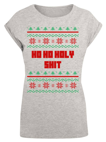 F4NT4STIC T-Shirt Ho Ho Holy in grau meliert