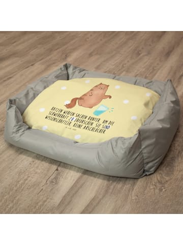 Mr. & Mrs. Panda Katzensofa Katze Wasserglas mit Spruch in Gelb Pastell