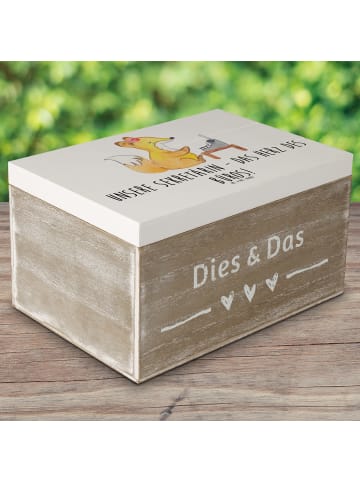 Mr. & Mrs. Panda Erinnerungsbox Sekretärin Herz mit Spruch in Weiß