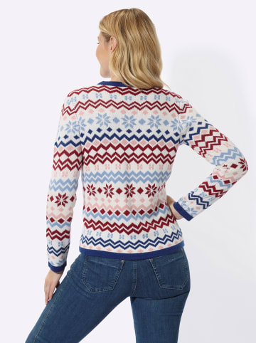 Sieh an! Norwegerpullover in ecru-rosenquarz-gemustert