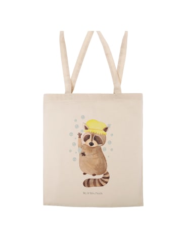 Mr. & Mrs. Panda Shopping Tasche Waschbär ohne Spruch in Creme