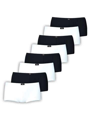 H.I.S Pantys 8er Pack in Schwarz und Weiß