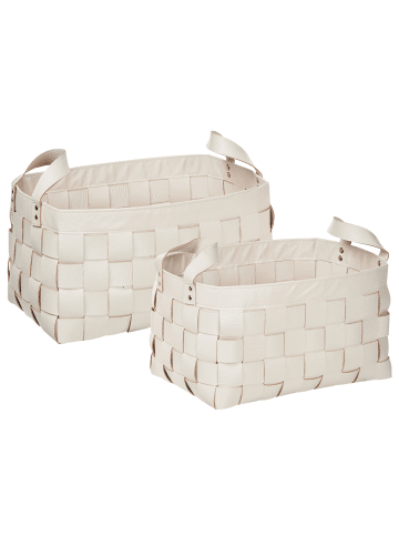 Beliani 2er-Set Korb SIPPAR in Beige