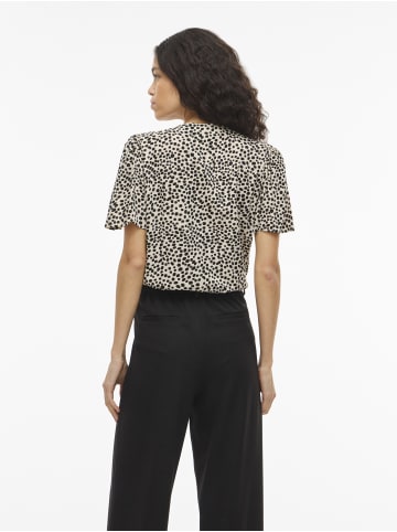 Vila Bluse in beige schwarz