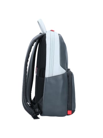 Piquadro Urban Rucksack Leder 39 cm Laptopfach in grey black