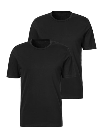 S. Oliver Unterhemd / Shirt Kurzarm Basic in Schwarz