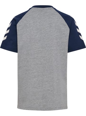 Hummel T-Shirt Hmljr Logo Kinder in GREY MELANGE/DRESS BLUES