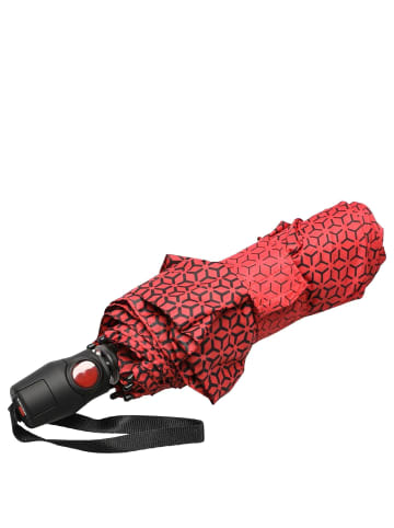 Knirps T.200 M Duomatic - Taschenschirm Regenschirm Ecorepel (Farbe: focus red) in rot