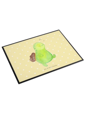 Mr. & Mrs. Panda Tischunterlage Schildkröte Pfeifen ohne Spruch in Gelb Pastell