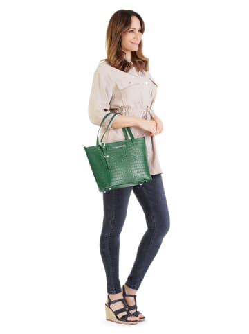 Cluty Handtasche echt Leder in grün