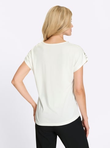 Sieh an! Kurzarmshirt in ecru-goldfarben