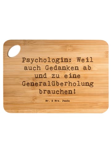 Mr. & Mrs. Panda Brotzeitbrettchen Spruch Psychologin Gedanken m... in Braun
