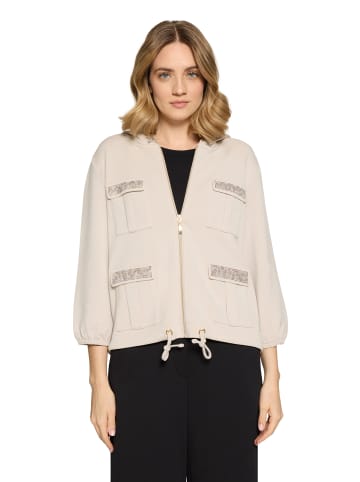 Betty Barclay Shirtjacke mit Kapuze in Grau Beige