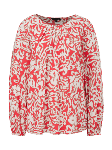 comma Bluse langarm in Rot-weiß