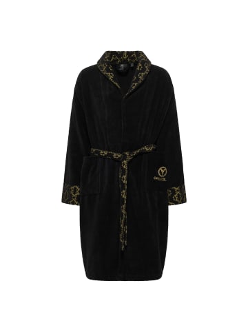 Carlo Colucci Bademantel Raffaele in Schwarz