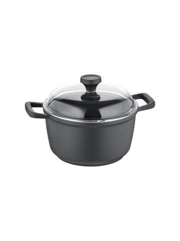 Berndes Kochtopf mit Glasdeckel aus Aluminium - Edition 100 in schwarz