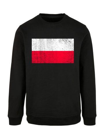 F4NT4STIC Sweatshirt Poland Polen Flagge distressed in schwarz