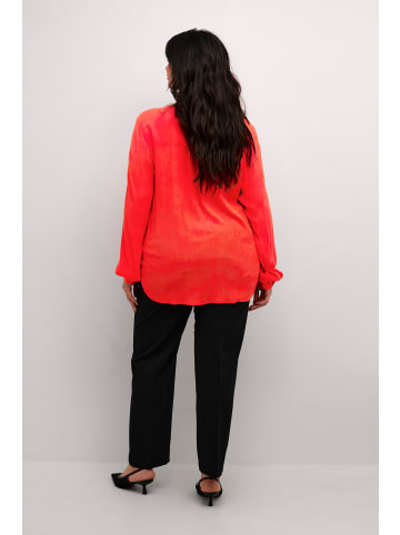KAFFE curve Langarm-Bluse KCami in Fiery Red