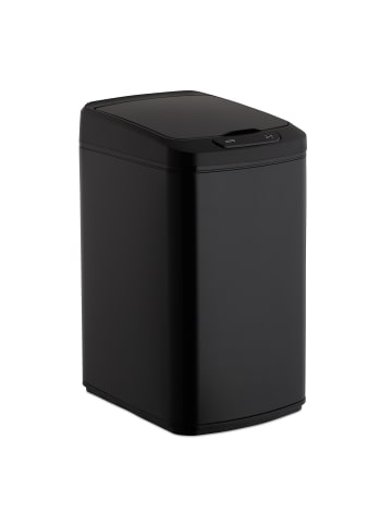 relaxdays Sensor Mülleimer in Schwarz - 12 l