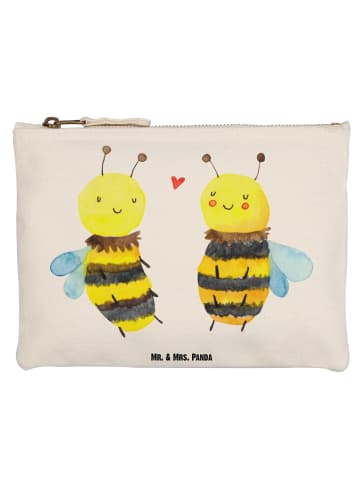 Mr. & Mrs. Panda Federtasche Biene Verliebt ohne Spruch in Weiß