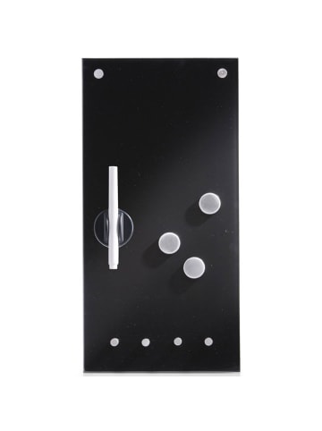 Zeller MEMO Glastafel für Notizen in Schwarz, (B) 20 x (H) 40 x (L) 3 cm