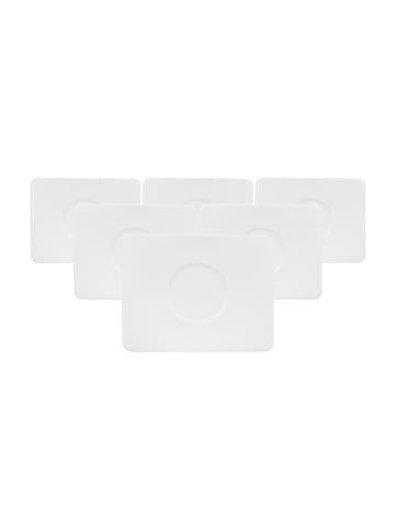 Villeroy & Boch 6er Set Kaffeeuntertassen Modern Grace 17 x 14 cm weiß in weiß