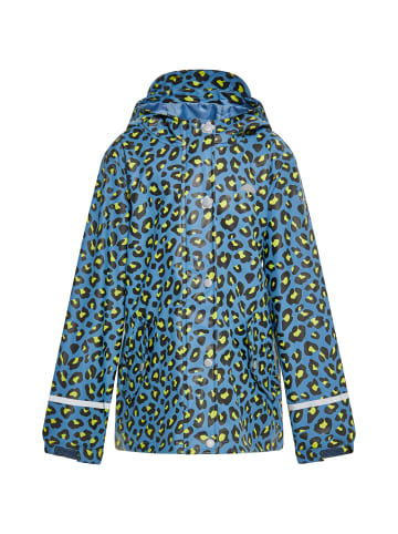 Schmuddelwedda Regenjacke in Stahlblau Limette Leo