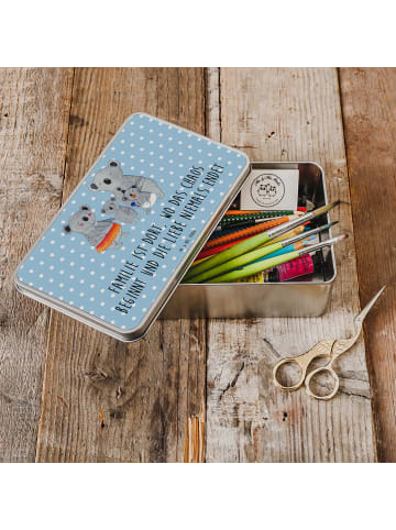 Mr. & Mrs. Panda Keksdose Koala Familie mit Spruch in Blau Pastell