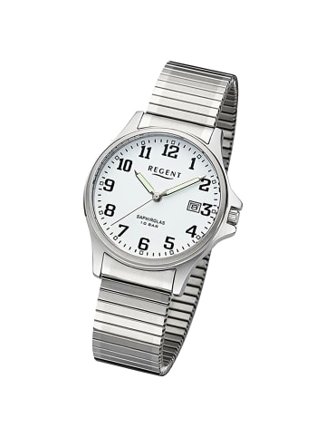 Regent Analog-Armbanduhr Regent Metallarmband silber mittel (ca. 36mm)