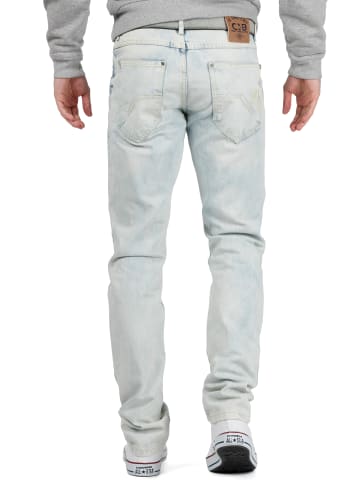 Cipo & Baxx Herren Regular Fit Jeans Stonewashed in Light Blue