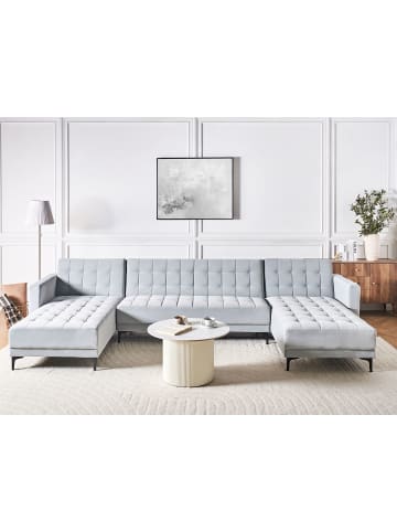 Beliani 3-tlg Modulsofa ABERDEEN in Grau/Schwarz