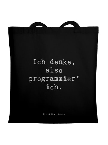 Mr. & Mrs. Panda Jutebeutel Spruch Denker Softwareentwickler mit... in Schwarz