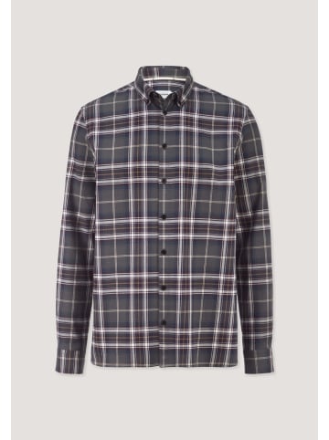 Hessnatur Flanell Karo Hemd in anthrazit