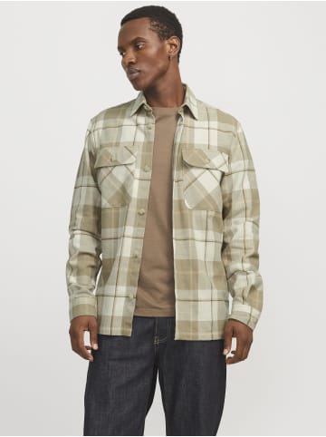 Jack & Jones Overshirt in White Pepper