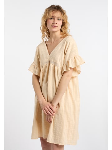 DreiMaster Vintage Damen Kleid in Beige Creme