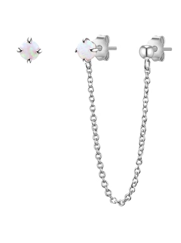 Glanzstücke München Ohrstecker aus Sterling Silber mit Opal (synth.) in silber