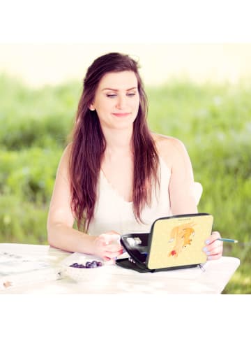 Mr. & Mrs. Panda Federtasche Fuchs Mama ohne Spruch in Gelb Pastell