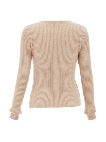 NAEMI Damen Strickpullover in Beige